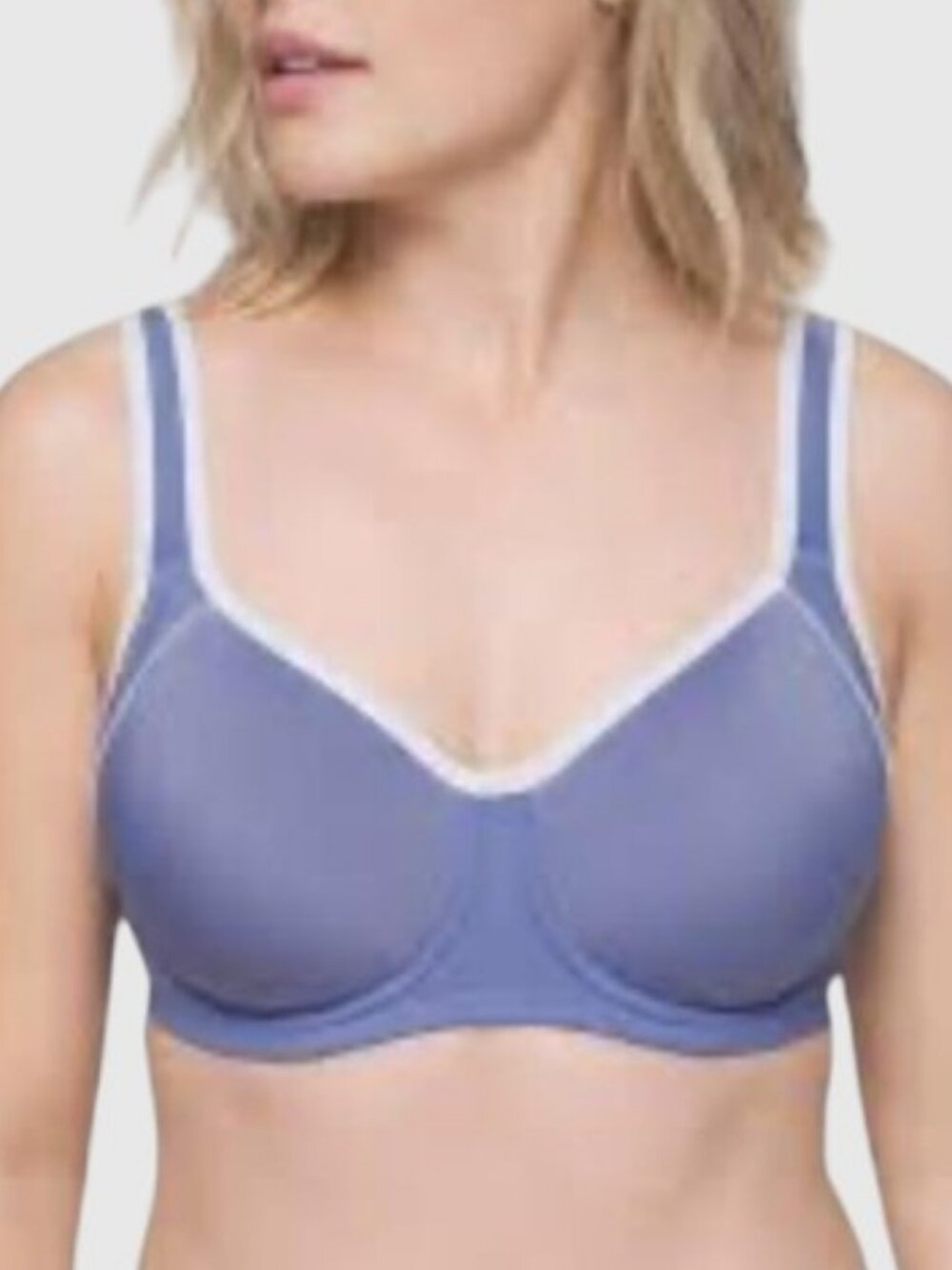 Wacoal Lindsey sport contour underwire bra lavender, white women's size 36C